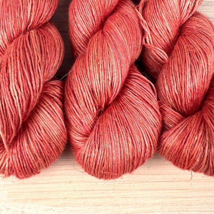 Estivale : fil végétal viscose de bambou et lin coloris corail