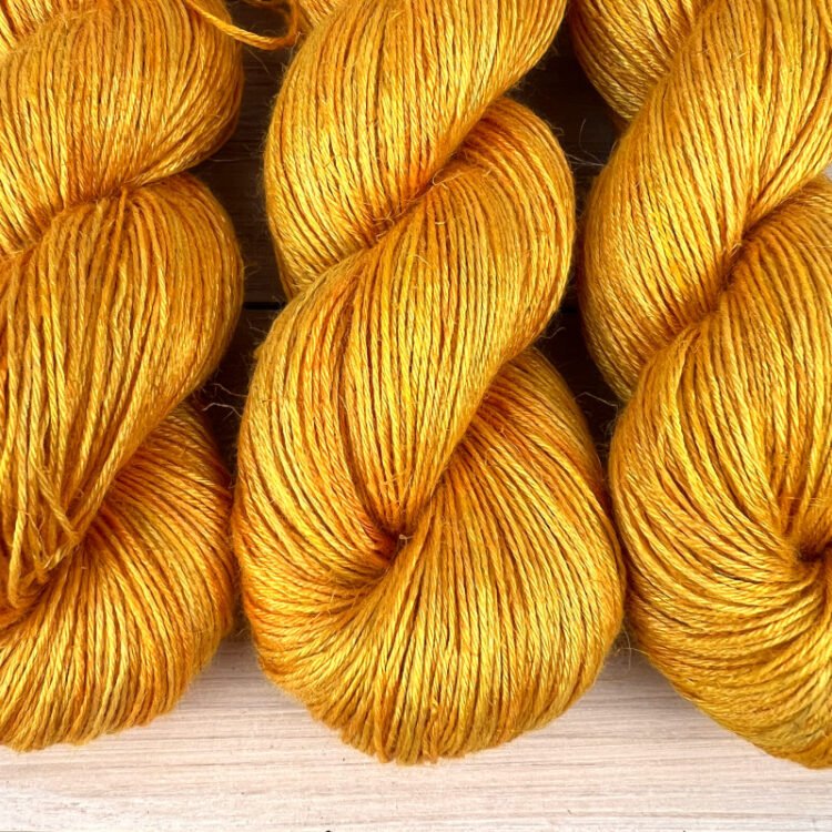 Estivale : fil végétal viscose de bambou et lin coloris soleil