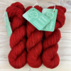 Robuste : fil de laine mérinos et nylon coloris coquelicot