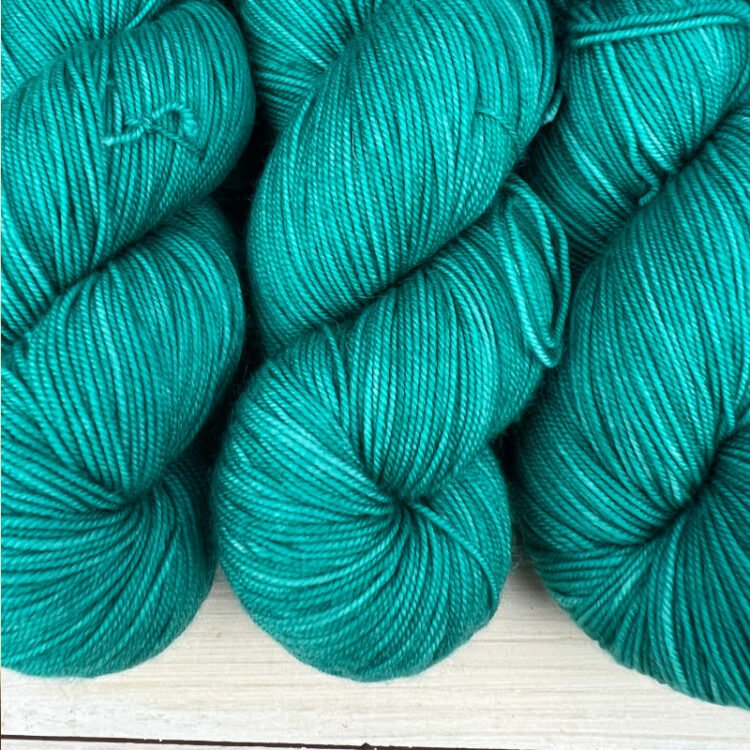 Robuste : fil de laine mérinos et nylon coloris émeraude