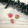 Bouton pour tricot gemmes amande pastèque