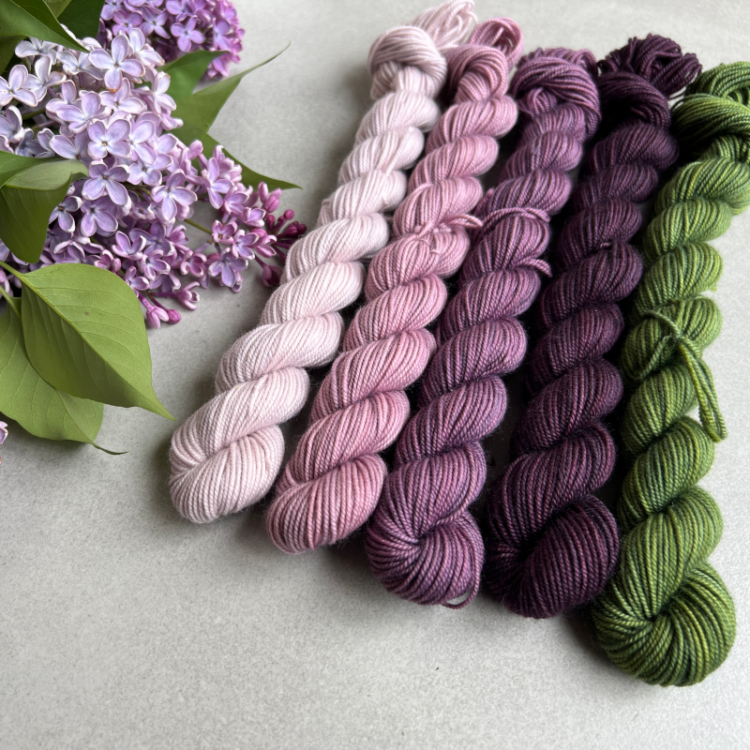 Kit laine à chaussettes Inspiration Bouquet de Lilas