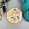 Bouton pour tricot Dégradé rose turquoise