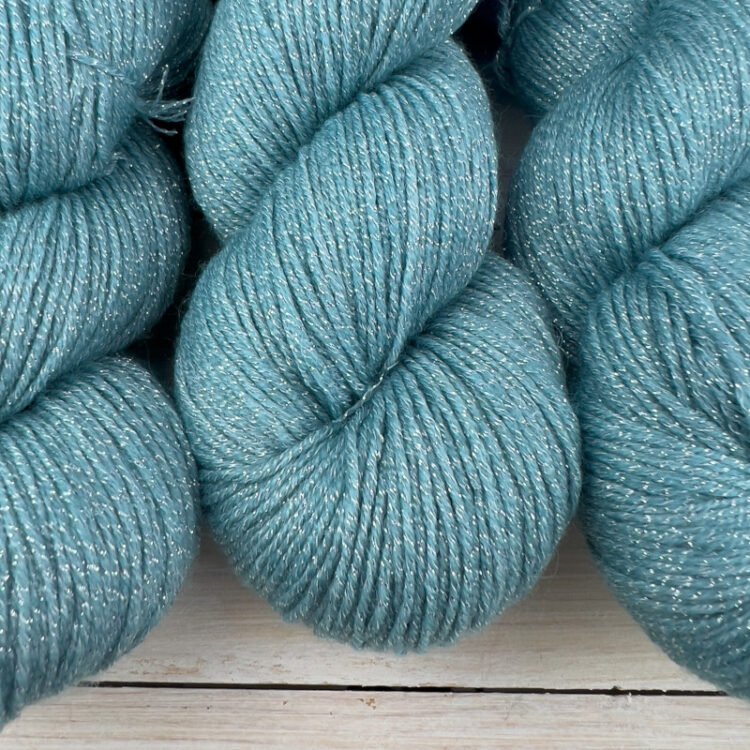 Disco : fil de laine mérinos lurex coloris menthe glaciale