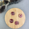 Bouton pour tricot Gemme Figue Or