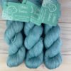 Fil de laine mérinos et soie coloris menthe glaciale