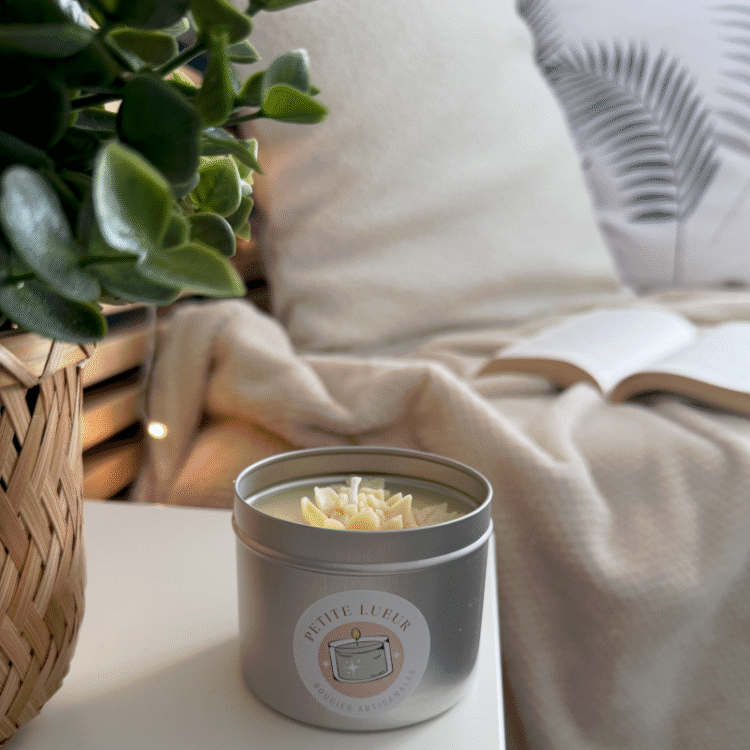 Grandes bougies parfumées artisanales Praliné Noisette Petite Lueur
