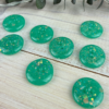 Boutons paillettes phosphorescent turquoises